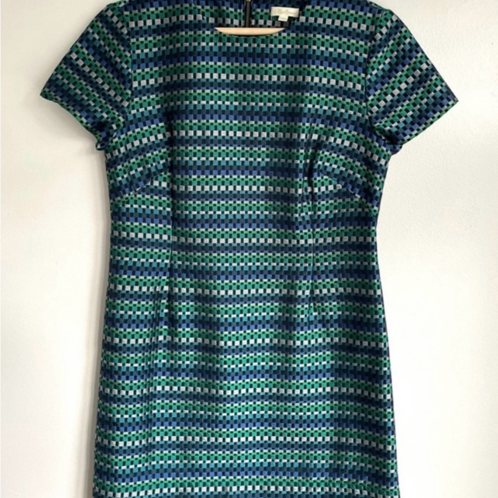 Shoshanna Blue & Green Mini Dress Size 4